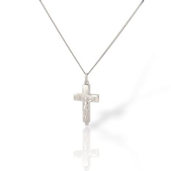 Ασημένιο Επιπλατινωμένο Φυλαχτό - Σταυρός 