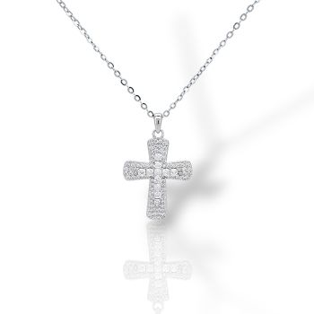 Croce in argento 925° dorato placcato (code FC012963)