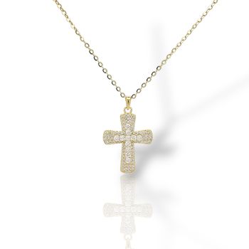 Croce in argento 925° dorato oro Giallo (code FC012964)