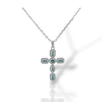 Croce in argento 925° rodiato (code GEM24635)