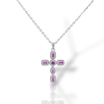 Croce in argento 925° rodiato (code GEM24636)