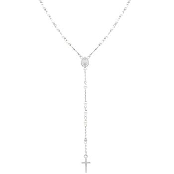 Κολιέ ροζάριο απο λευκόχρυσο κ14 (code S168037)