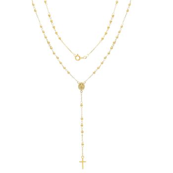 Κολιέ ροζάριο απο χρυσό κ14 (code S193602)