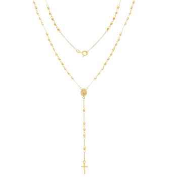 Κολιέ ροζάριο απο χρυσό κ14 (code S193606)