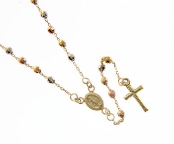 Κολιέ ροζάριο απο χρυσό κ14 (code S193609)