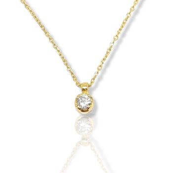 Punto di luce in oro giallo k18 con diamante (code T2335)