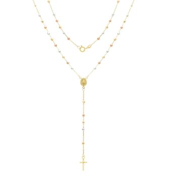 Κολιέ ροζάριο απο χρυσό κ14  (code S213581)