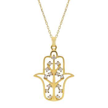 Golden necklace with the tree of life k14  (code S224101)