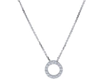 White gold necklace k9 with zircons (code S224498)