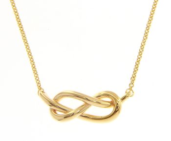 Κολιέ απο χρυσό  Κ14 με κόμπο- άπειρο (code S231120)