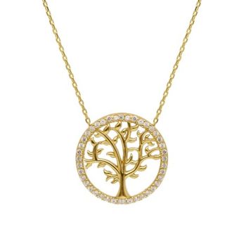 Golden necklace with the tree of life k9  (code S232390)