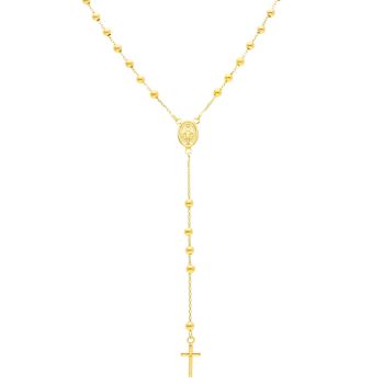 Κολιέ ροζάριο απο χρυσό κ14 (code S254732)