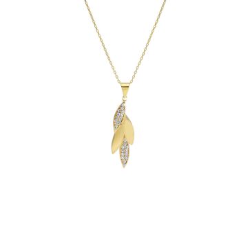 Girocollo con elementi in oro giallo k9 con zirconi cubici (code S258440)