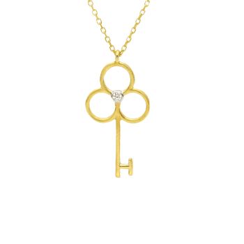 Girocollo in oro giallo k14 con zirconia cubica (code S258665)