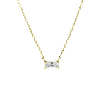 Mενταγιόν απο χρυσό κ14 με ζιργκόν (code S263180)