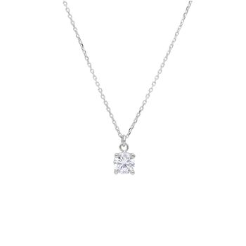 Punto di luce in oro bianco κ9 con zirconia cubica (code S265444P)