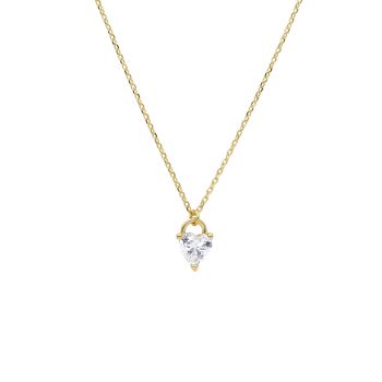 Μονόπετρο μενταγιόν απο χρυσό κ9 με ζιργκόν (code S265449P)