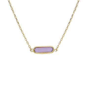Κολιέ απο χρυσό κ9 με Αμέθυστο (code S274243)