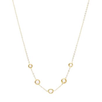 Κολιέ απο χρυσό κ14 με ζιργκόν  (code S278311)