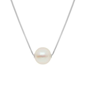 Girocollo in oro bianco con Perla  (code S173624)