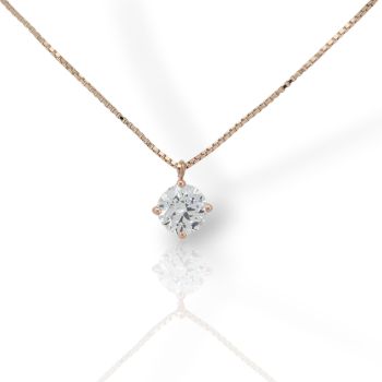 Κολιέ απο ροζ χρυσό κ14  (code M8205)