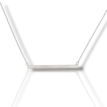 Κολιέ μπάρα απο λευκό χρυσό κ14 (code Ν2257)