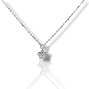 Collana  in oro bianco K18 con diamanti (code S247134)