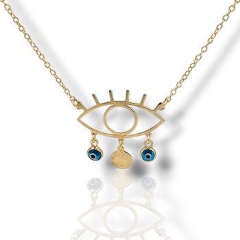 Girocollo Occhio in oro Giallo k14 (code SM2884)