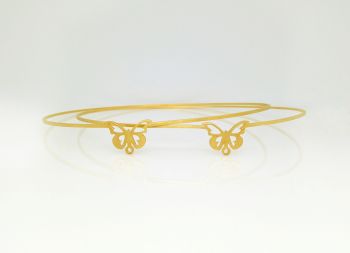 Corone Nuziali LAKALUKA Butterflies dorate oro Giallo