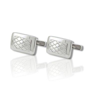 Μανικετόκουμπα απο λευκό χρυσό κ14 (code M2725)