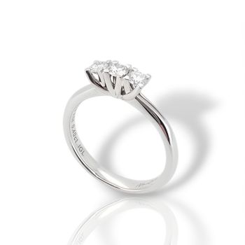 ¨Bella Vita΄΄ White gold TRILOGY ring k18 with 3 diamonds (code IBM171)