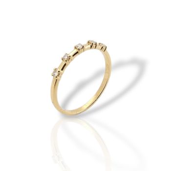 Δαχτυλίδι σειρέ απο χρυσό 18κ με διαμάντια (code H008250)