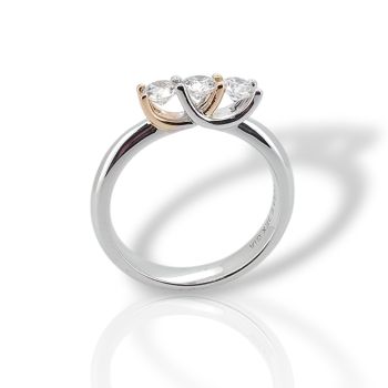 ΄΄Eliana΄΄ Δαχτυλίδι TRILOGY απο λευκόχρυσο κ18 με 3 διαμάντια (code IBM39/59.60)