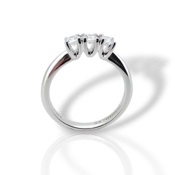 ΄΄Armonia΄΄ TRILOGY in Oro Bianco κ18 con 3 diamanti (code IBM41.206)