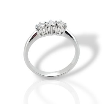 ΄΄Vittoria΄΄ Δαχτυλίδι TRILOGY απο λευκόχρυσο κ18 με 3 διαμάντια (code IBM42.379)