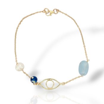 Βραχιόλι ματάκι απο χρυσό κ14 (code AL2921)