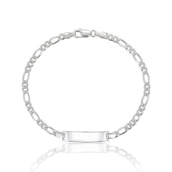 Bracciale targa in oro bianco k14 (code Ν2716)