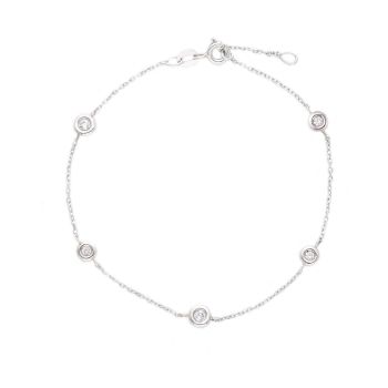 Bracciale in oro bianco K9 con zirconi (code S255951)