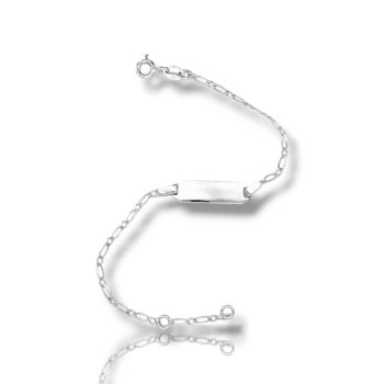 Βραχιόλι ταυτότητα απο λευκό χρυσό κ14 (code AL2721B)