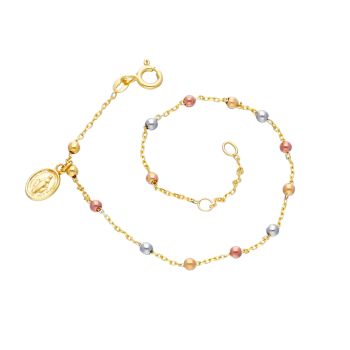 Βραχιόλι Ροζάριο απο χρυσό κ14 (code S238372)