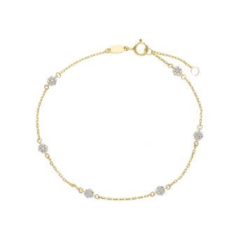 Βραχιόλι απο χρυσό κ9 με Συνθετικές πέτρες (code  S253343 )