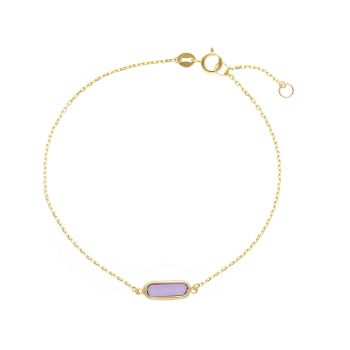 Βραχιόλι απο χρυσό κ9 με Ημιπολύτιμη πέτρα (code  S274239)