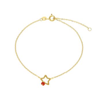 Βραχιόλι απο χρυσό κ9 με Αστεράκι (code  S278998)