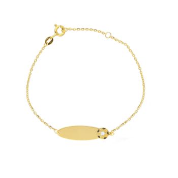 Bracciale -Targa e Pallone da calcio in oro giallo k9  (code  S279003)