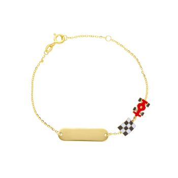 Βραχιόλι - ταυτότητα απο χρυσό κ9 με Formula (code  S279005)