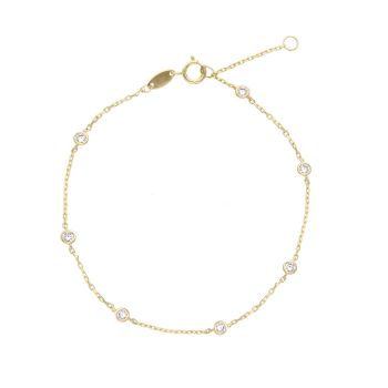 Βραχιόλι απο χρυσό κ9 με Ζιργκόν (code S279860)