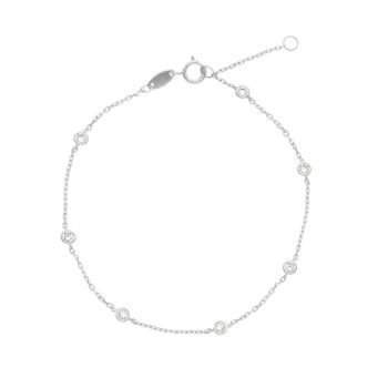 Bracciale in oro bianco K9 con zirconi (code S255951)