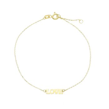 Βραχιόλι LOVE  απο χρυσό κ9 (code S284065)