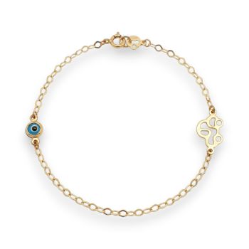 Bracciale in oro giallo k9 con Auto (code AL2056)