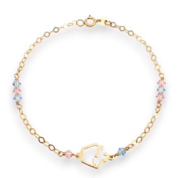 Bracciale in oro giallo k9 con Gelato (code AL2073)